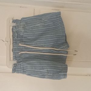 Loft jeans paper bag waist ray shorts with rope size small